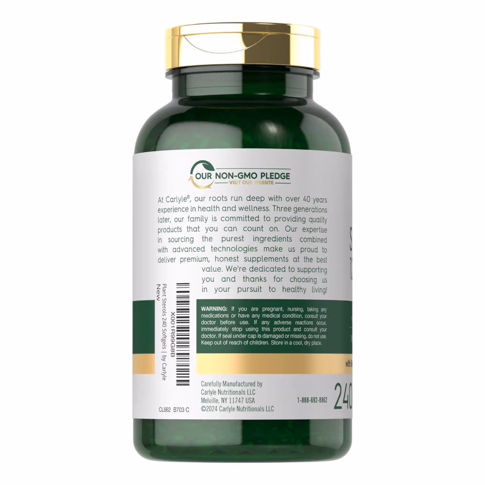 Carlyle Plant Sterols 1200mg – 240 Softgels | Heart Health & Cholesterol Support Supplement 5