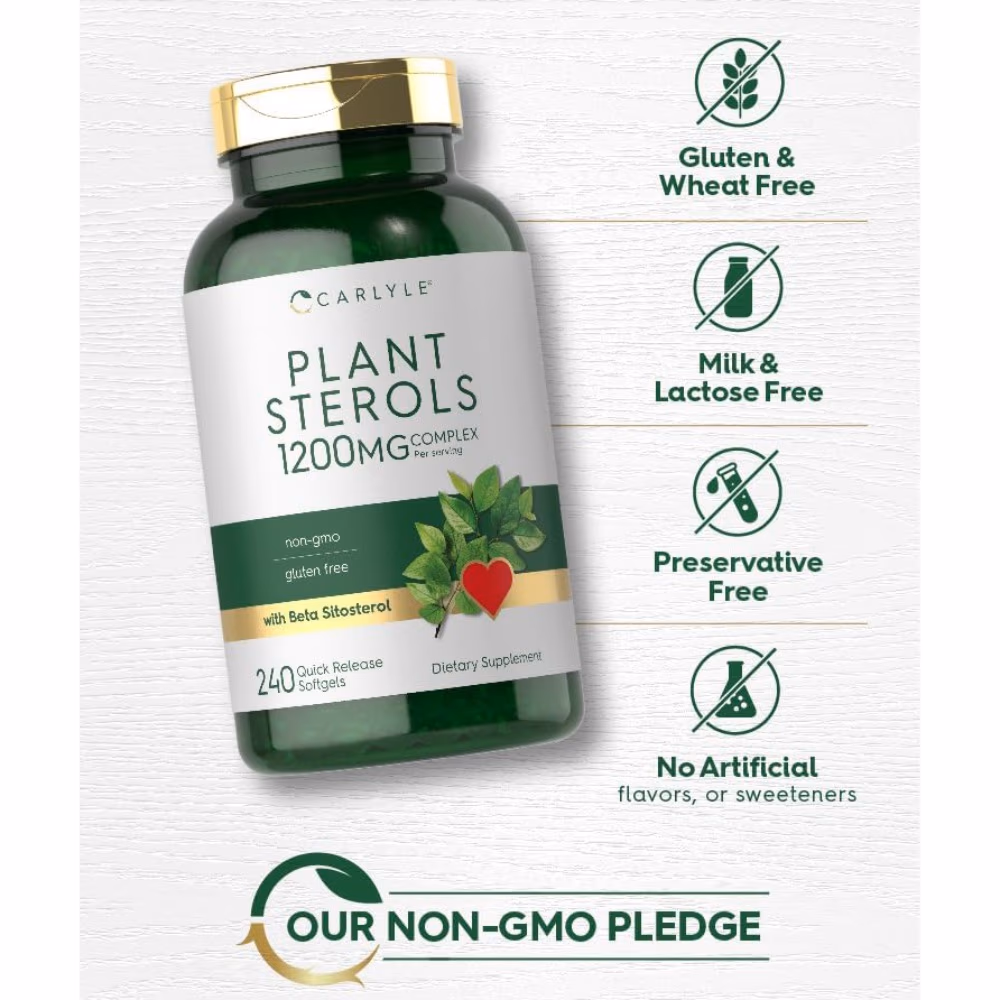 Carlyle Plant Sterols 1200mg – 240 Softgels | Heart Health & Cholesterol Support Supplement 3
