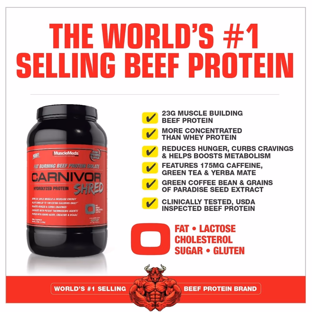 MuscleMeds Carnivor Shred – Vanilla Caramel – 1.91lb  4