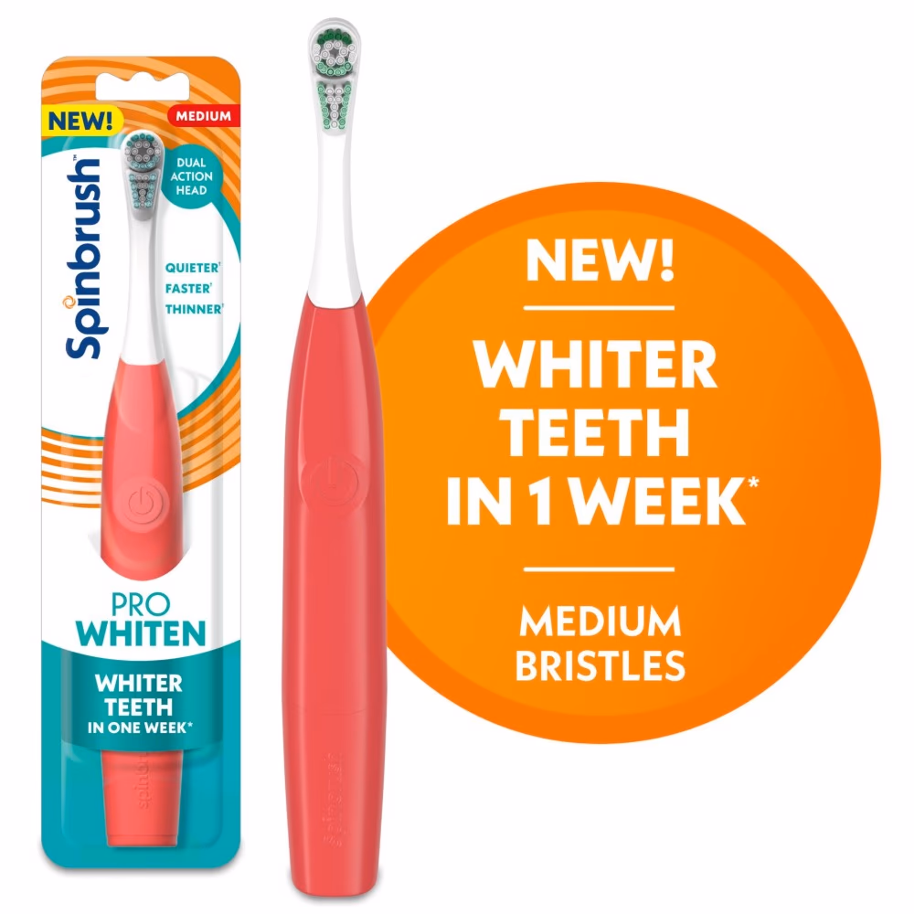 ARM & HAMMER Spinbrush Pro+ Ultra White Toothbrush Medium 3