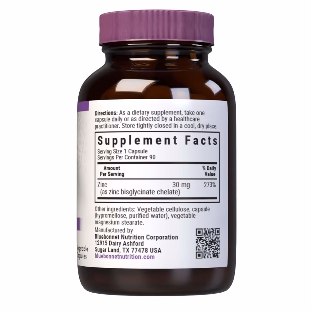 Bluebonnet Chelated Zinc 90 Capsules 2