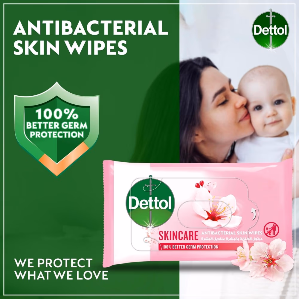 Dettol Anti-Bacterial Skincare Wipes - 40s 5