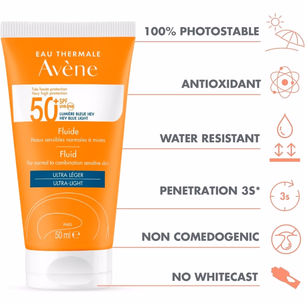 Avene High Protection Fragrance-Free Ultra Light Fluid SPF50 50ml 3