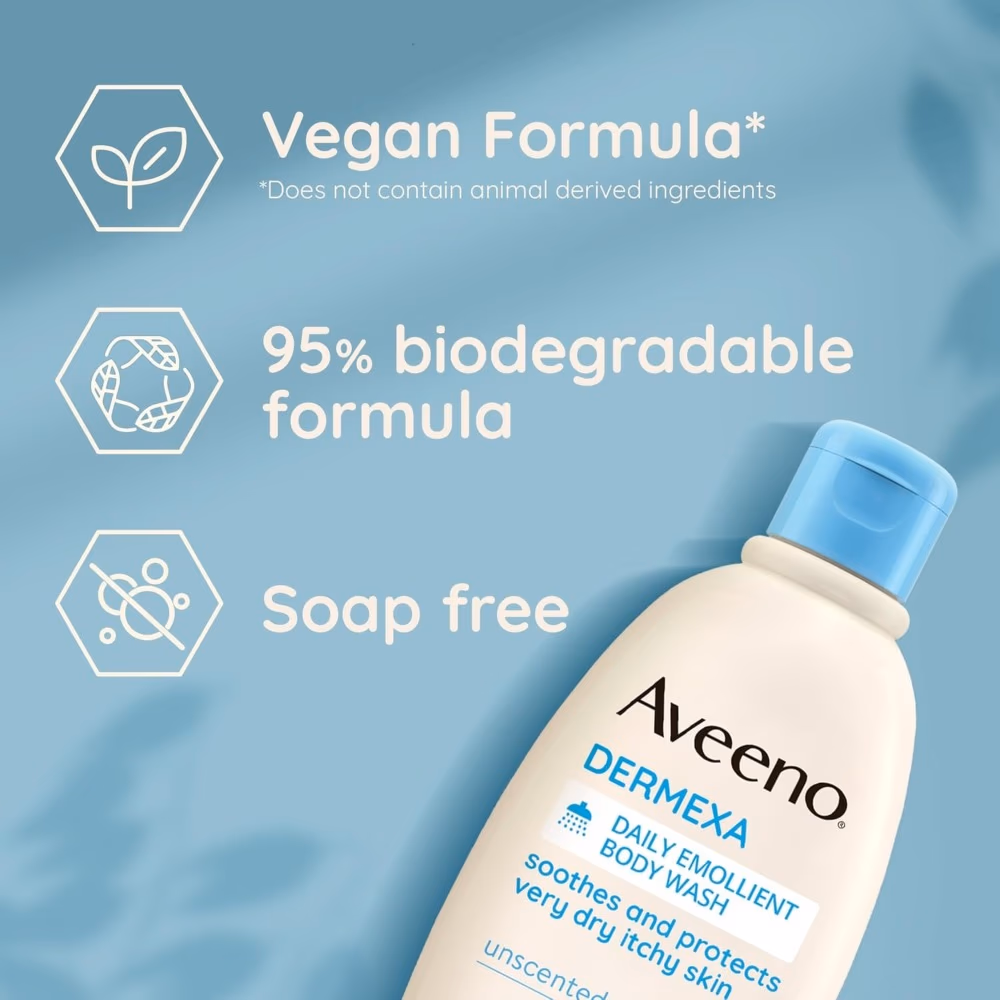 Aveeno Dermexa Emollient Body Wash 300ml 2