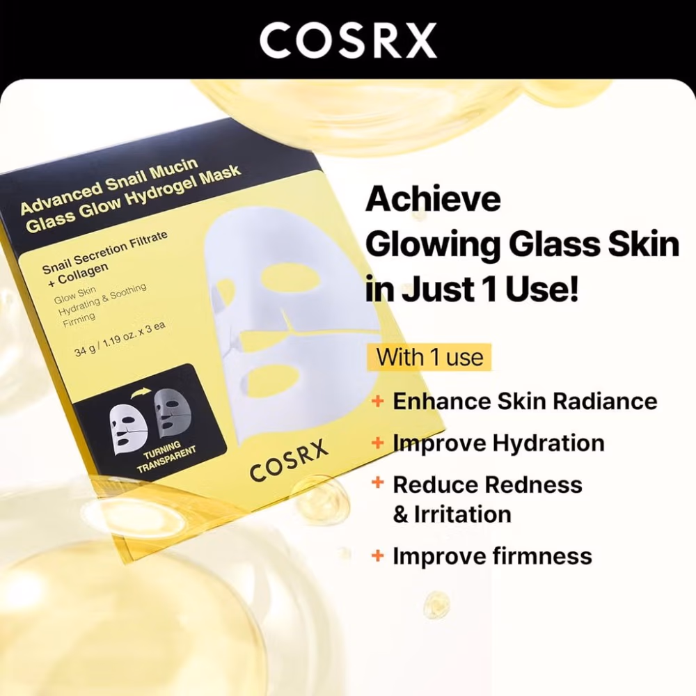 COSRX Advanced Snail Mucin Glass Glow Hydrogel Mask (34 g) 5