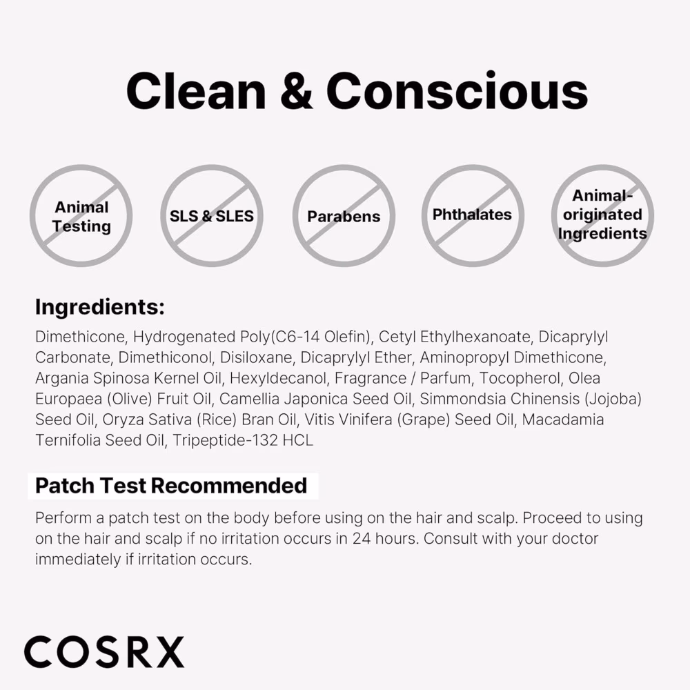 Cosrx Peptide 132 Hair Bonding Oil Serum – 28ml | Strengthening Anti-Frizz Serum for Damaged & Color-Treated Hair 2