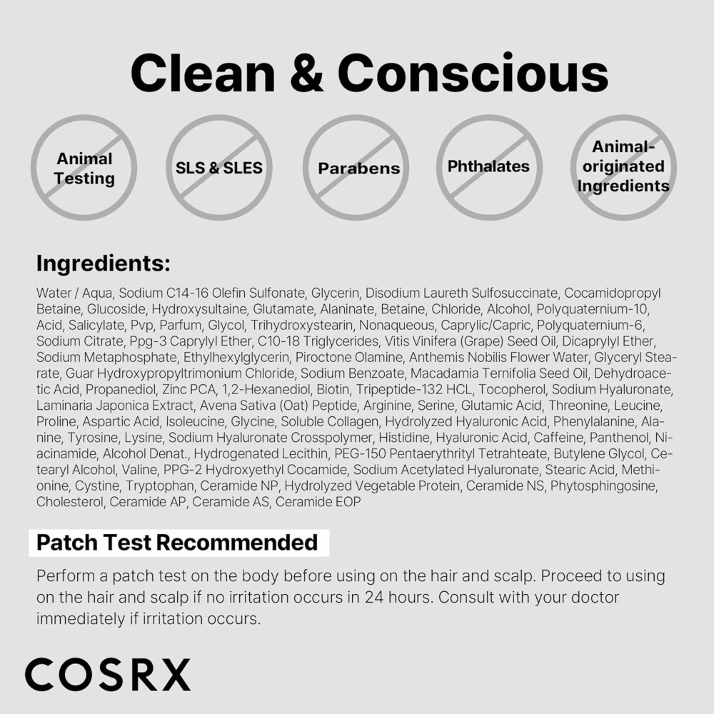 COSRX Peptide 132 Hair Bonding Shampoo – 200ml | Strengthening & Repairing Shampoo for Damaged, Dry & Color-Treated Hair 2