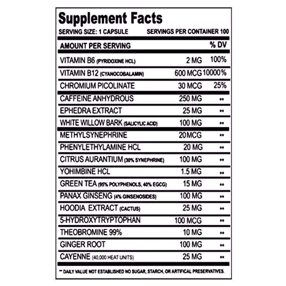 Cloma Pharma Methyldrene 25ephedra - 100 capsules 2