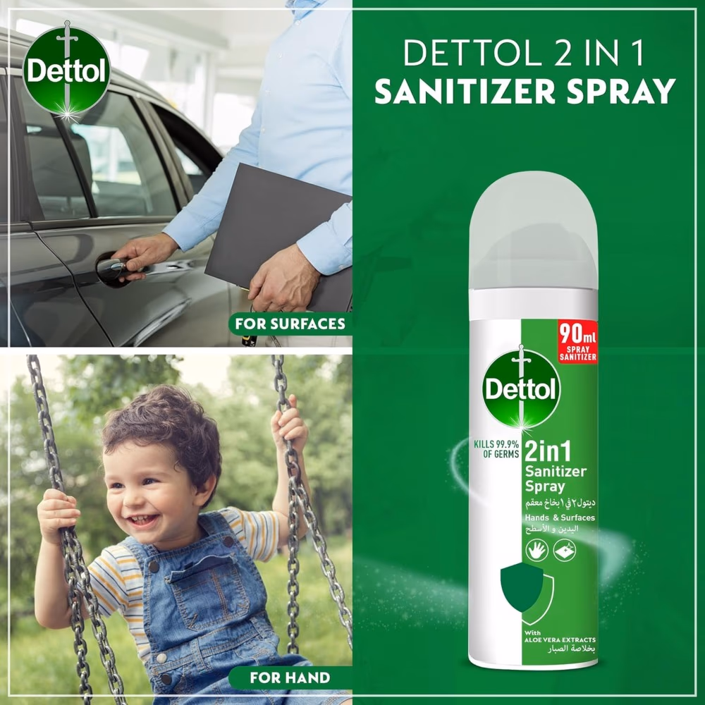Dettol Hand Sanitizer Spray Original 90ml 3