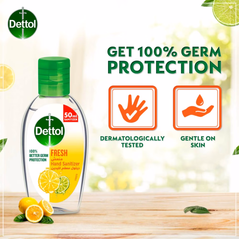Dettol Hand Sanitizer Fresh 50ml 5