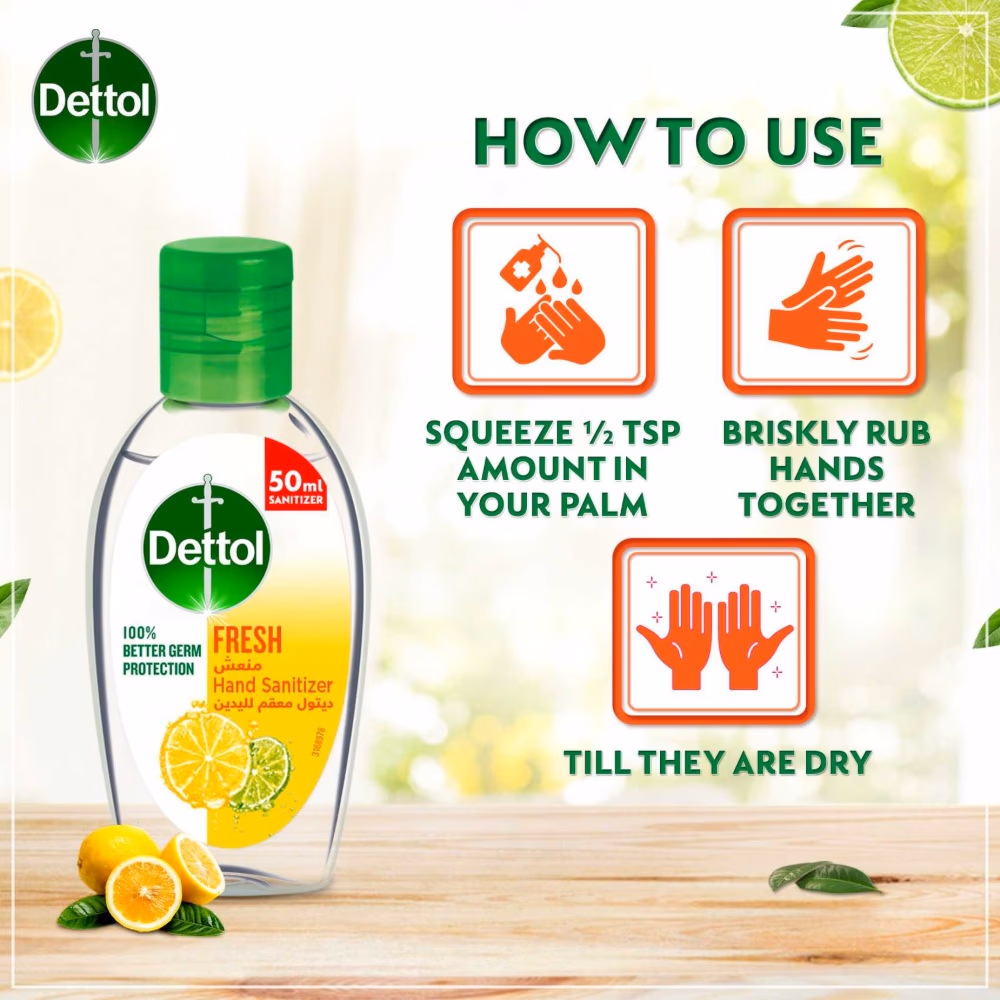 Dettol Hand Sanitizer Fresh 50ml 2