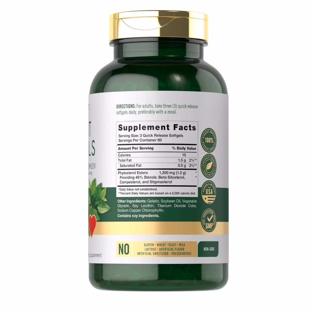 Carlyle Plant Sterols 1200 mg - 240 Softgel Capsules  2