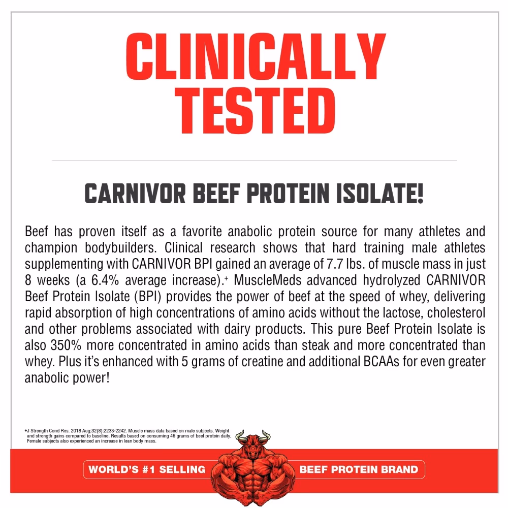 MuscleMeds Carnivor – Cookies & Cream – 4lb | Hydrolyzed Beef Protein Isolate Powder for Muscle Growth & Recovery 3