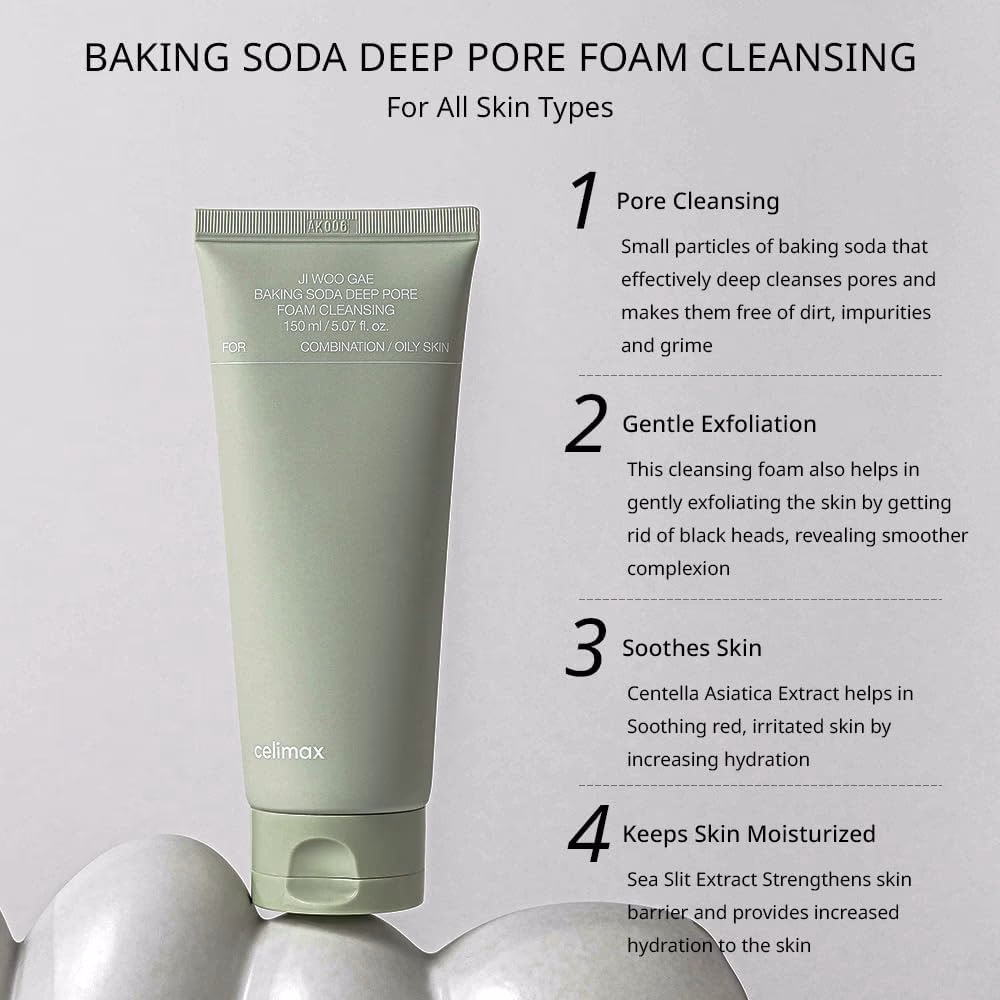 Celimax Ji Woo Gae Baking Soda Deep Pore Foam 150ml  2
