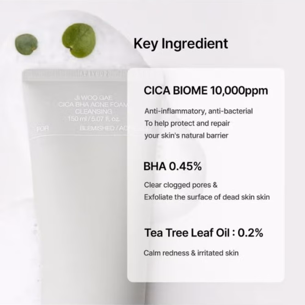 Celimax Ji Woo Gae Cica BHA Acne Foam 150ml  4