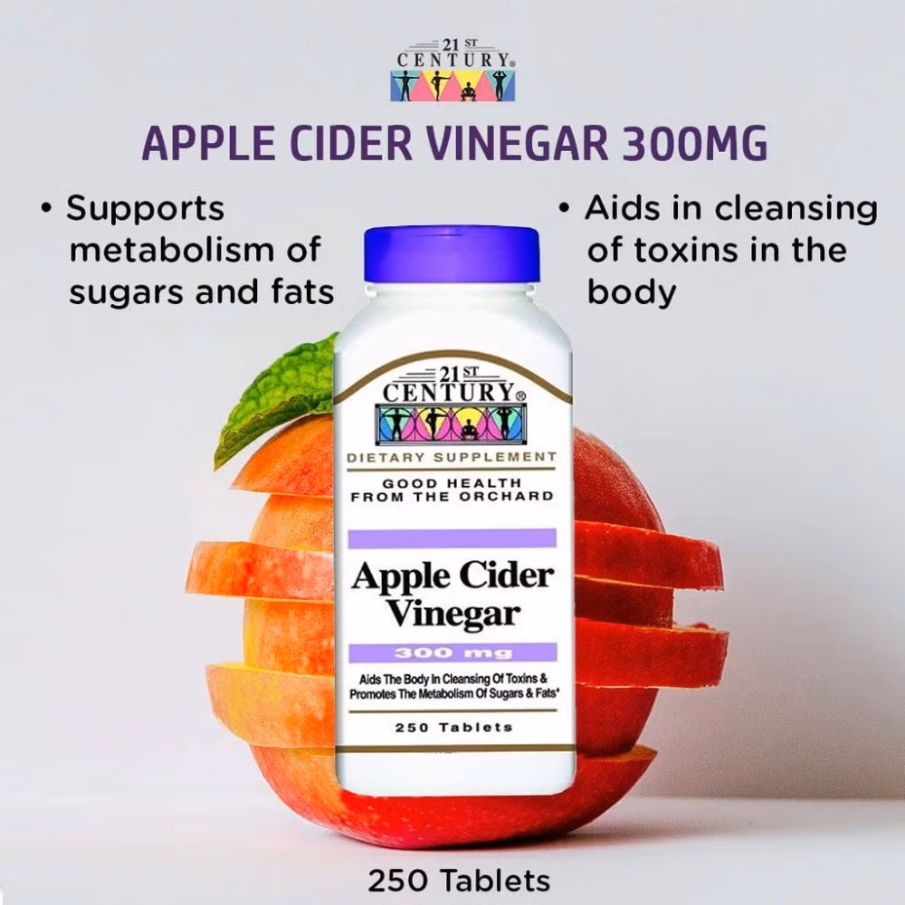 21st Century Apple Cider Vinegar 300MG 250 Tabs 3