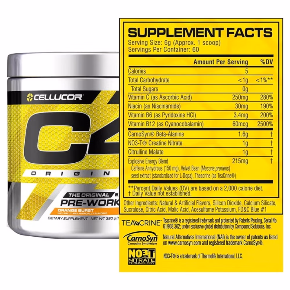Cellucor C4 Original Orange Burst - 60 Servings 2