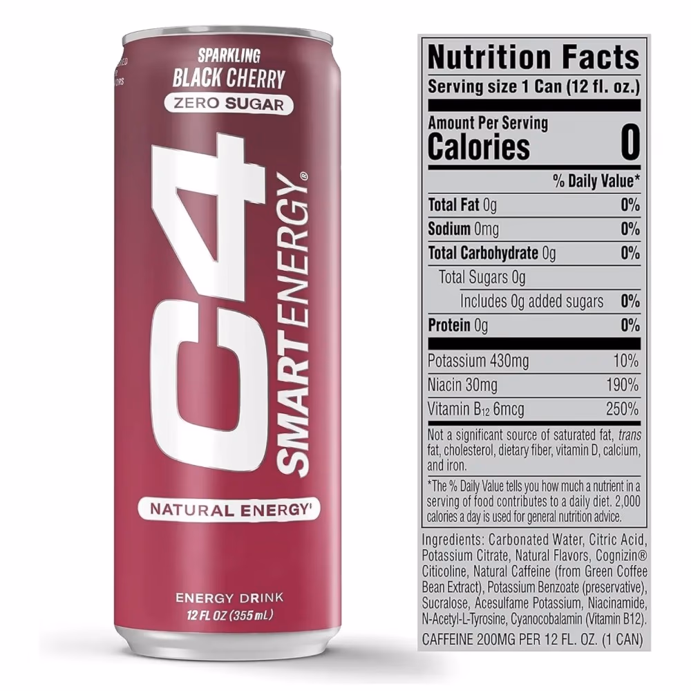Cellucor C4 Smart Energy RTD Black Cherry - 355ml 2