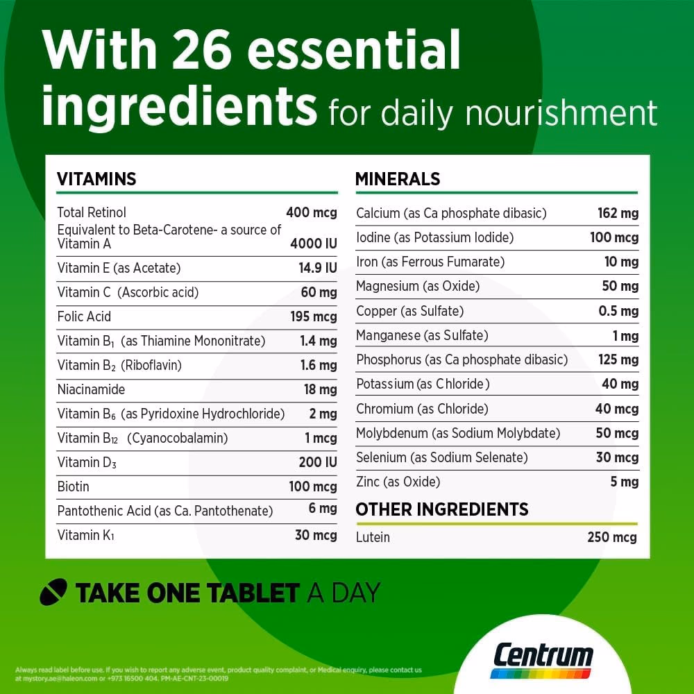 Centrum Lutein 30 Tablets – Eye Health & Antioxidant Support Supplement 4