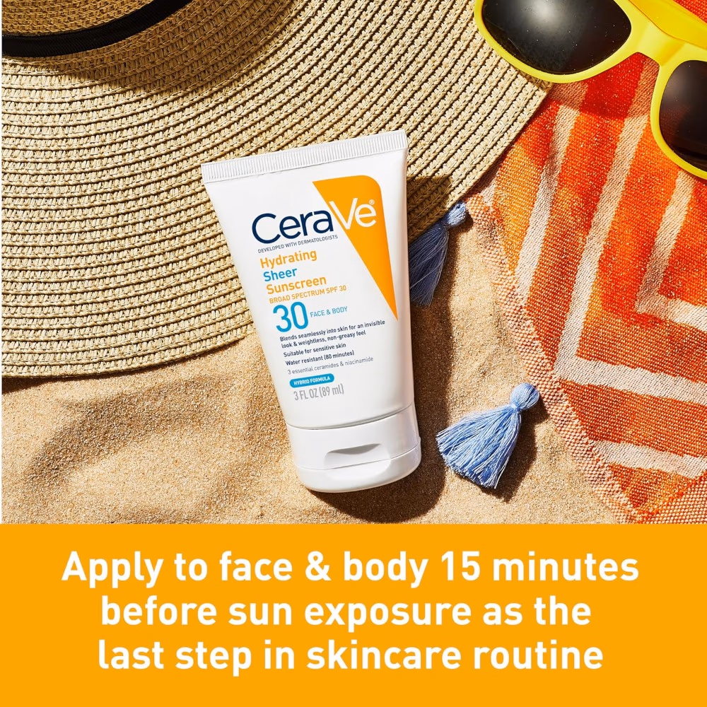 CeraVe Hydrating Sheer Sunscreen SPF 30 - 89 ml 5