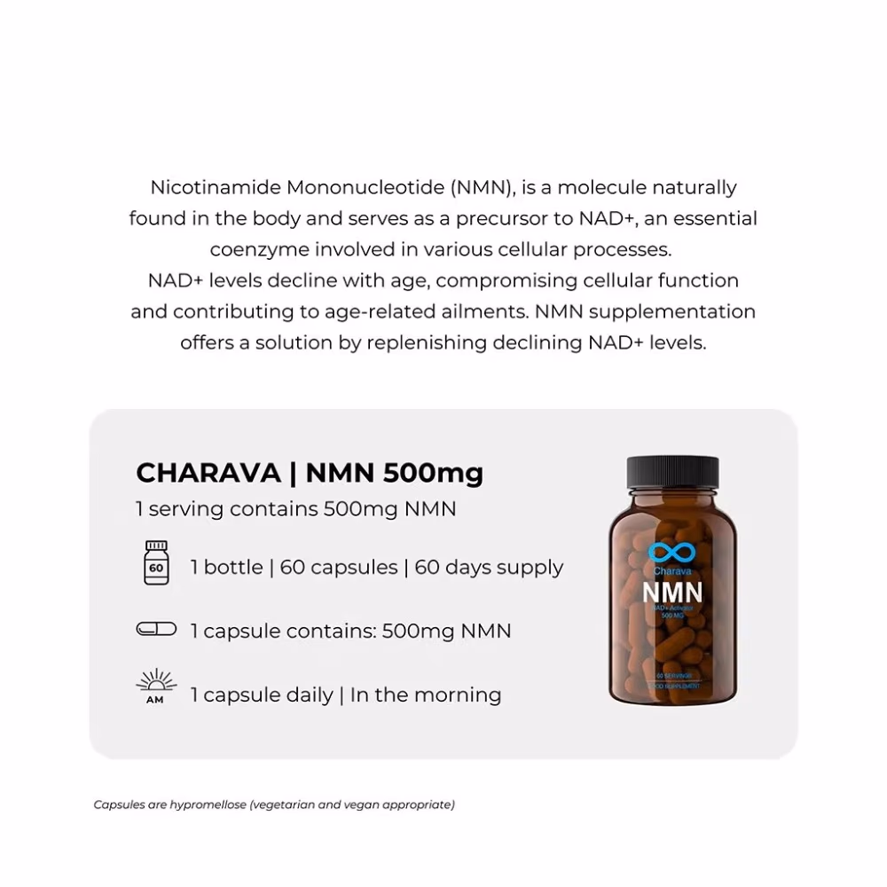 Charava NMN 500mg -  60 Capsule 5
