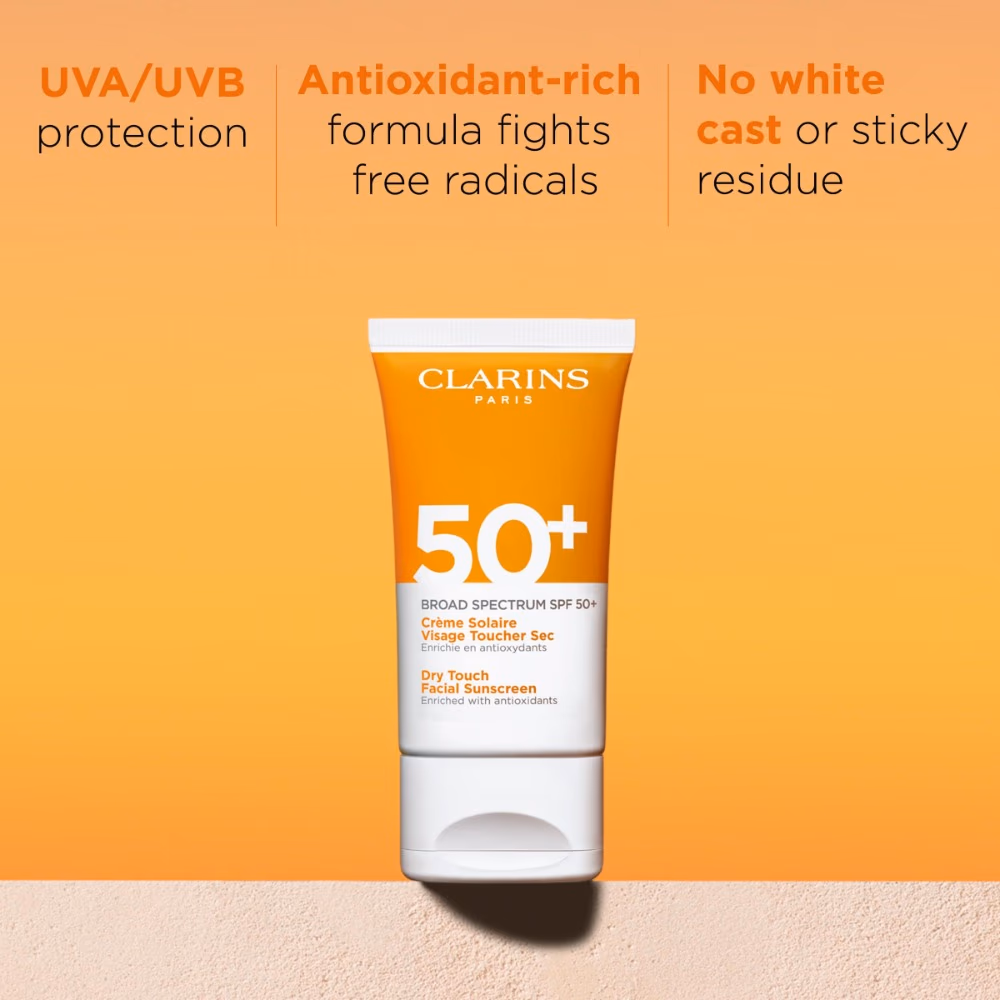 Clarins Dry Touch Sun Care Cream SPF 50+ – 50ml | High Protection Lightweight Sunscreen for Face & Sensitive Skin 5