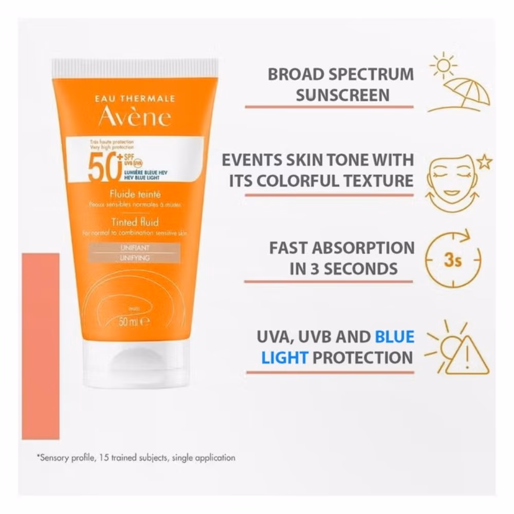 Avene SPF50+ Tinted Fluid Ultra Light 50ml 1+1 offer 3