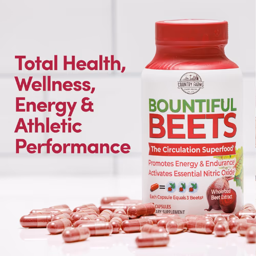 Country Farms Bountiful Beets, Supports Nitric Oxide, Inflammation Relief & Detox(90 Capsules) 3