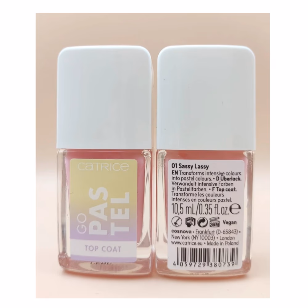 Catrice 01 Go Pastel Top Coat Sassy Lassy 2
