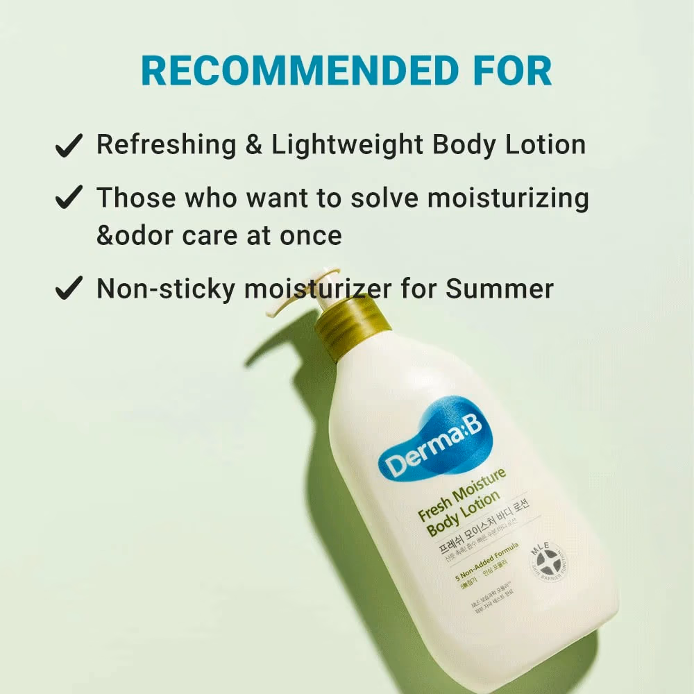 Derma B Fresh Moisture Body Lotion 400ml 3