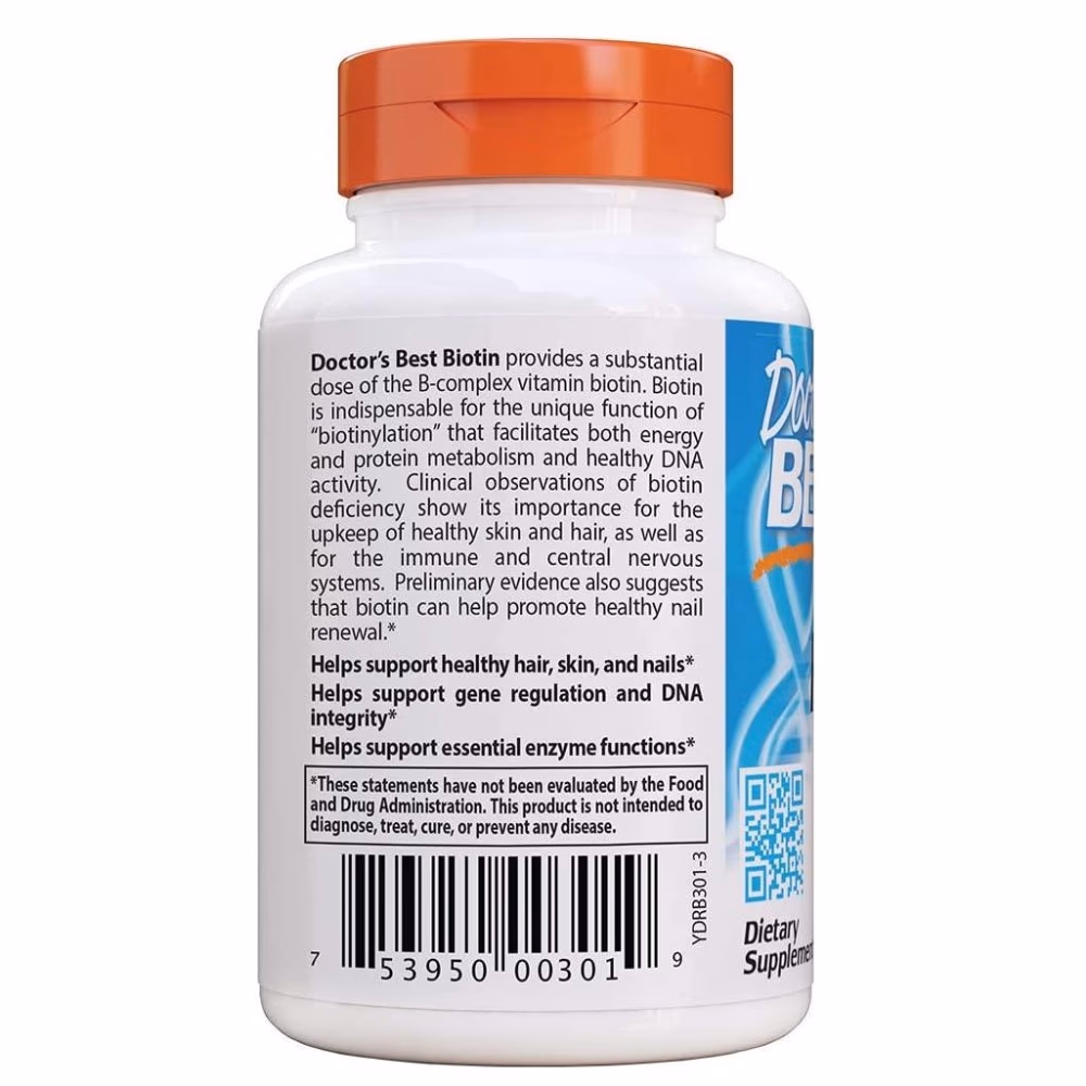 Doctor's Best Biotin 5000mcg - 120 Vegetarian Capsules 2