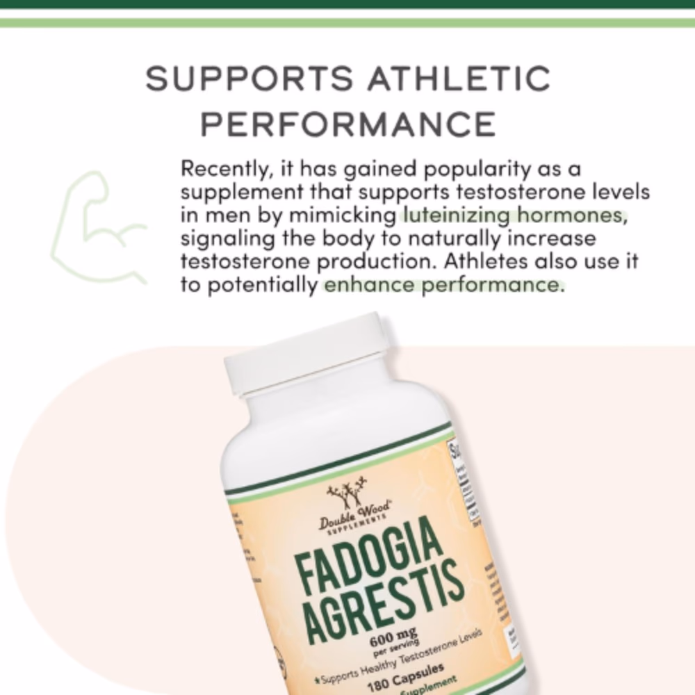 Double Wood Fadogia Agrestis 600mg Capsules 180s 3