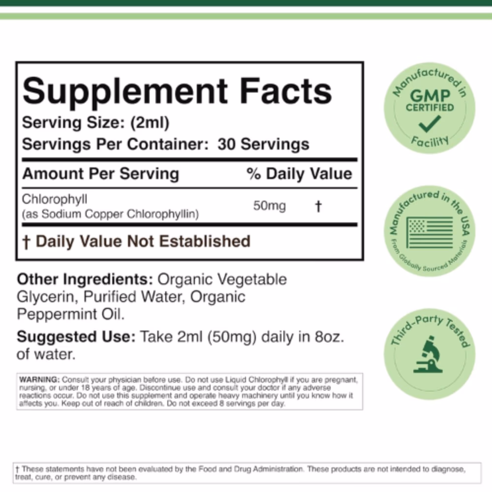 Double Wood Liquid Chlorophyll 1500mg (60ml) 2