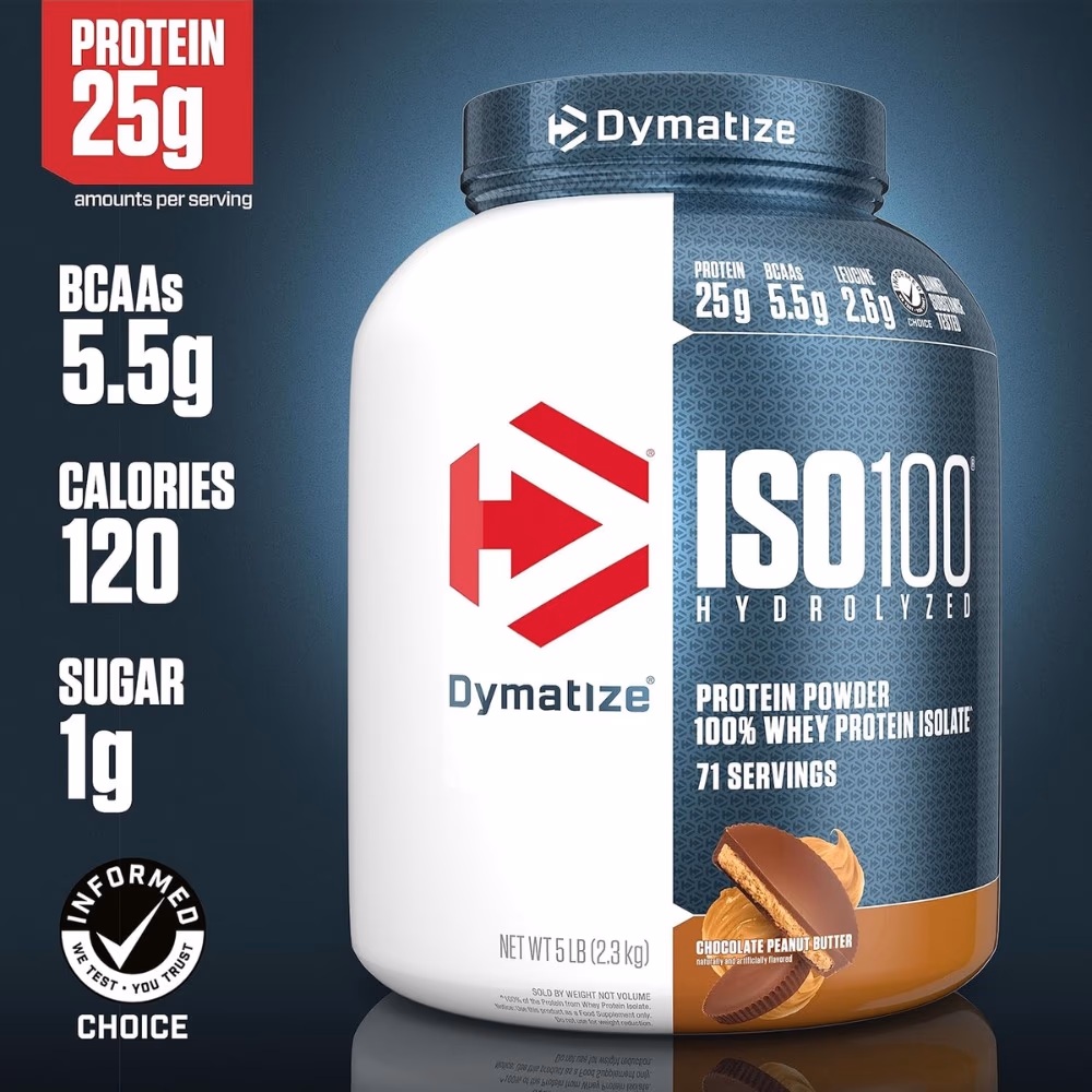 Dymatize ISO 100 Whey Chocolate Peanut Butter 5lb 2