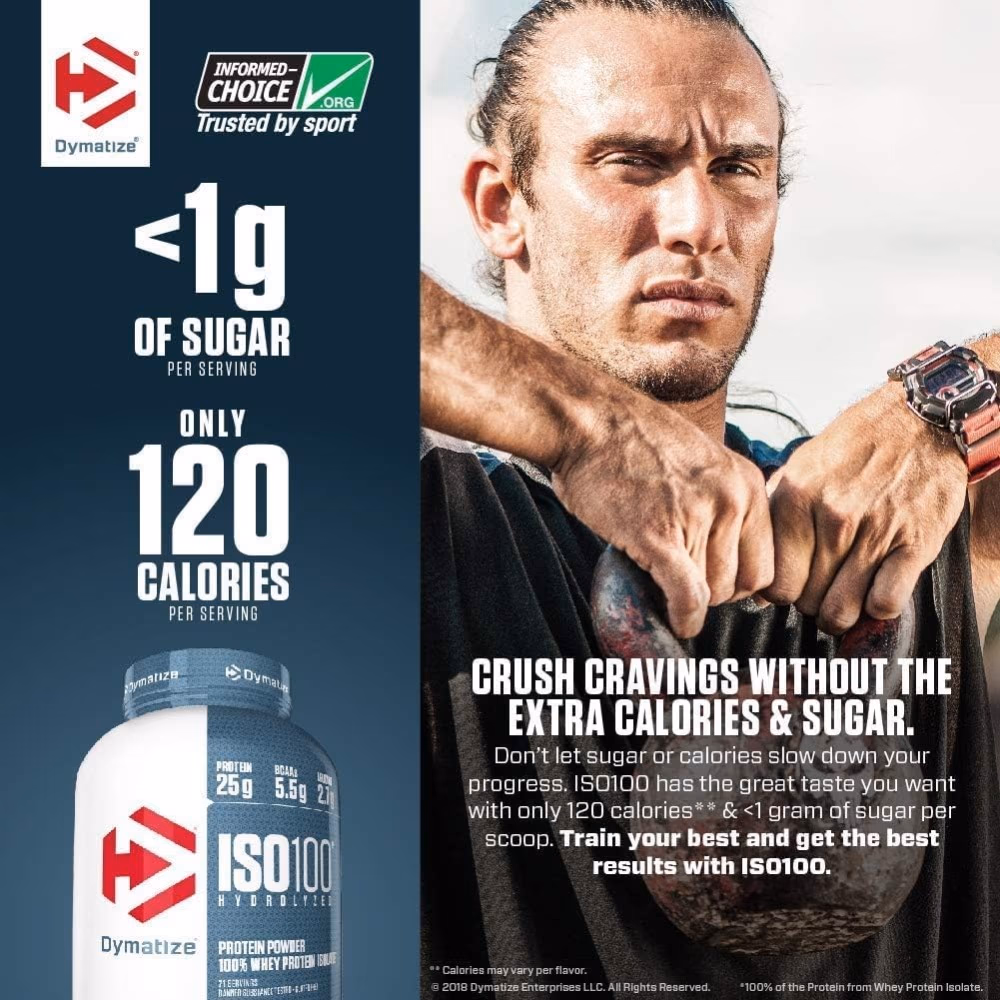 Dymatize ISO 100 Whey Zero Carb Gourmet Vanilla 3lb 5