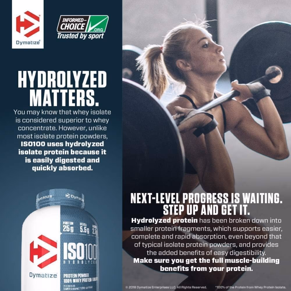 Dymatize ISO 100 Whey Zero Carb Gourmet Vanilla 3lb 4