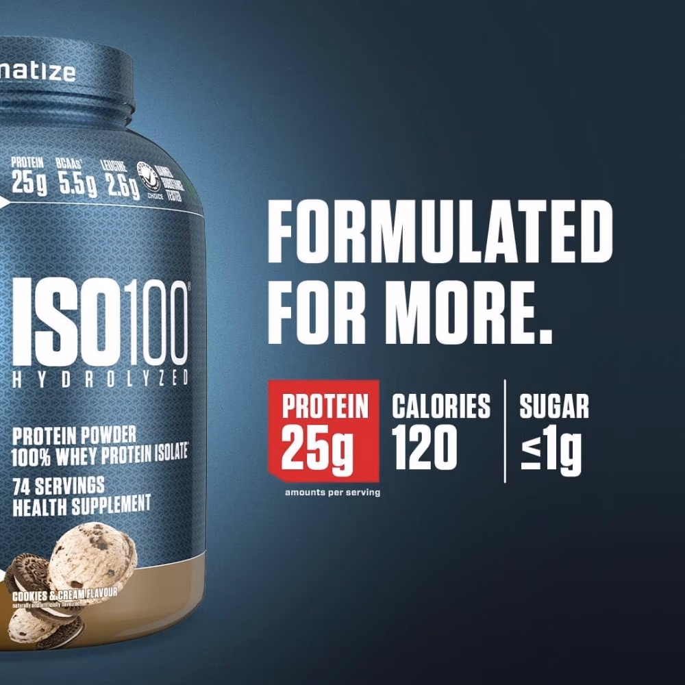 Dymatize ISO100 Whey Protein Powder Cookies & Cream 5lb 2