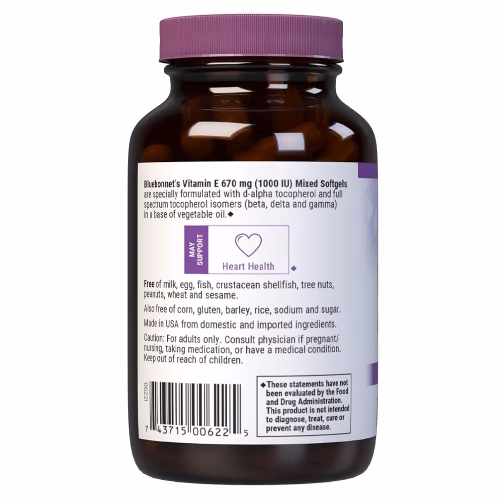 Bluebonnet Vitamin E 1000IU 50 Softgels 3