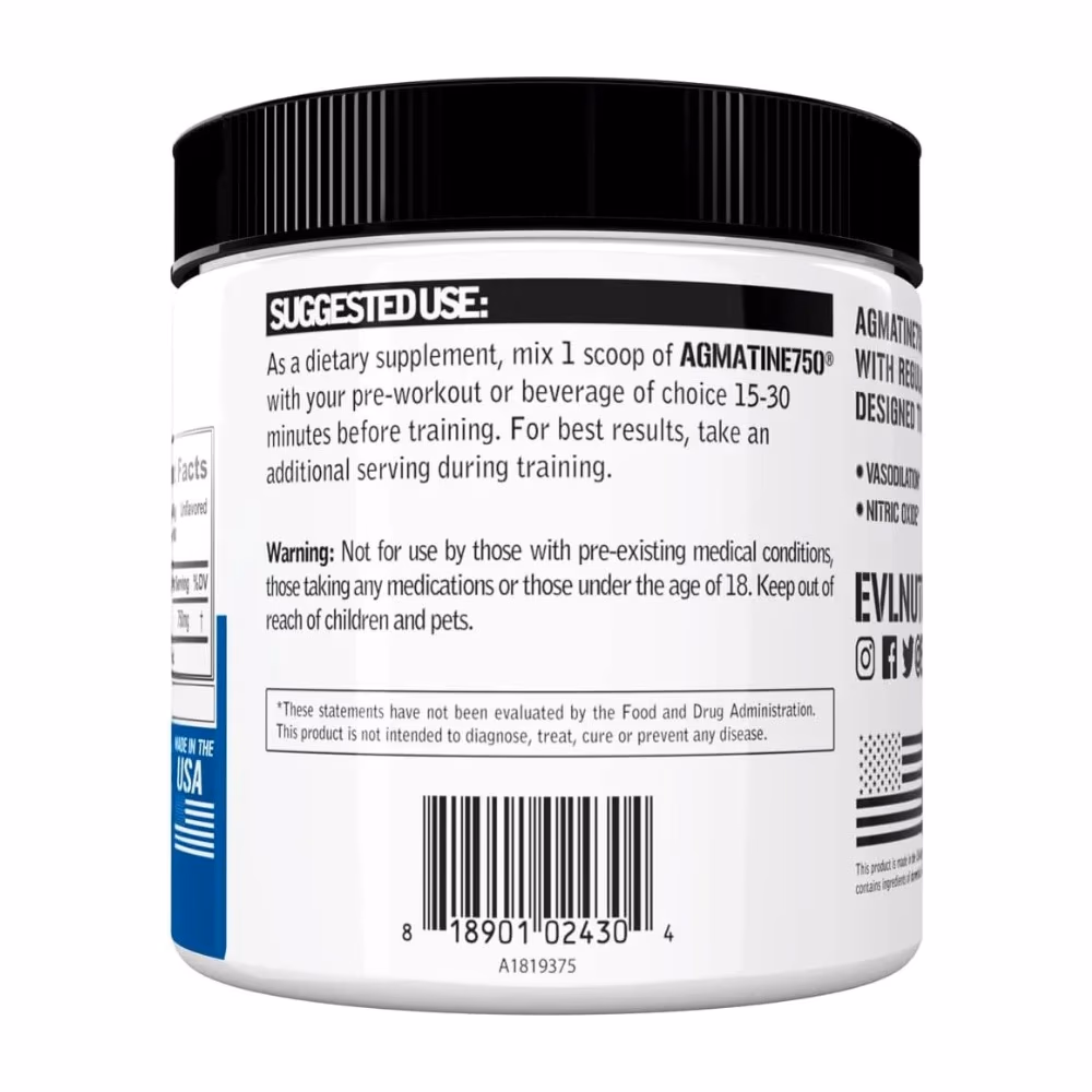 EVL Agmatine 750 Unflavored 75g 3