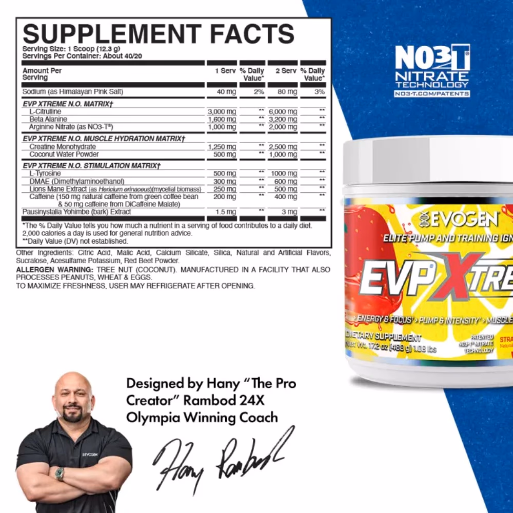 Evogen EVP Xtreme N.O. Strawberry Lemonade 488g 3