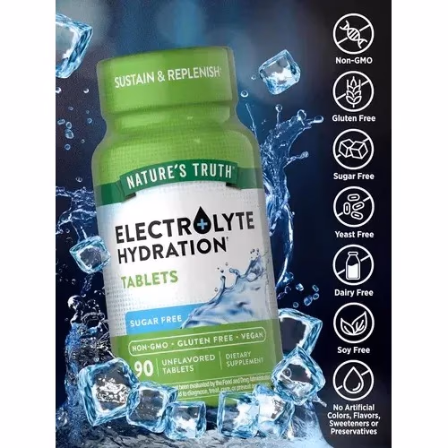 Natures Truth Electrolyte Hydration Tablets - 90 Tablets 5