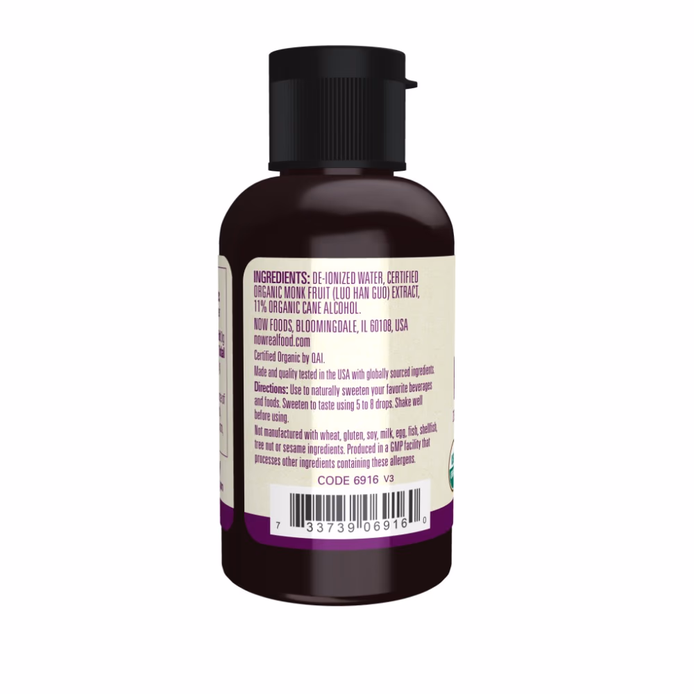 Now Organic Monk Fruit Liquid 59ml 2
