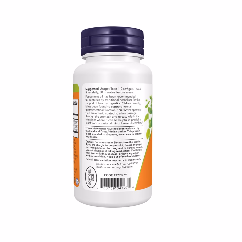 Now Peppermint Gels 90 Softgels 3