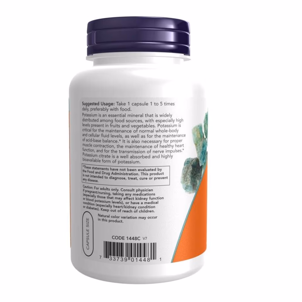 Now Potassium Citrate 99mg 180 Veg Caps 3
