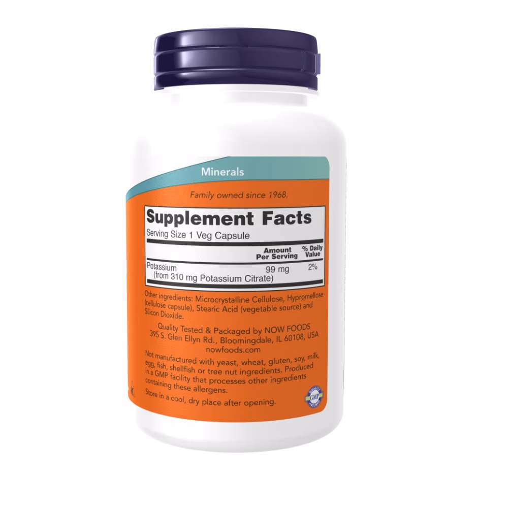 Now Potassium Citrate 99mg 180 Veg Caps 2