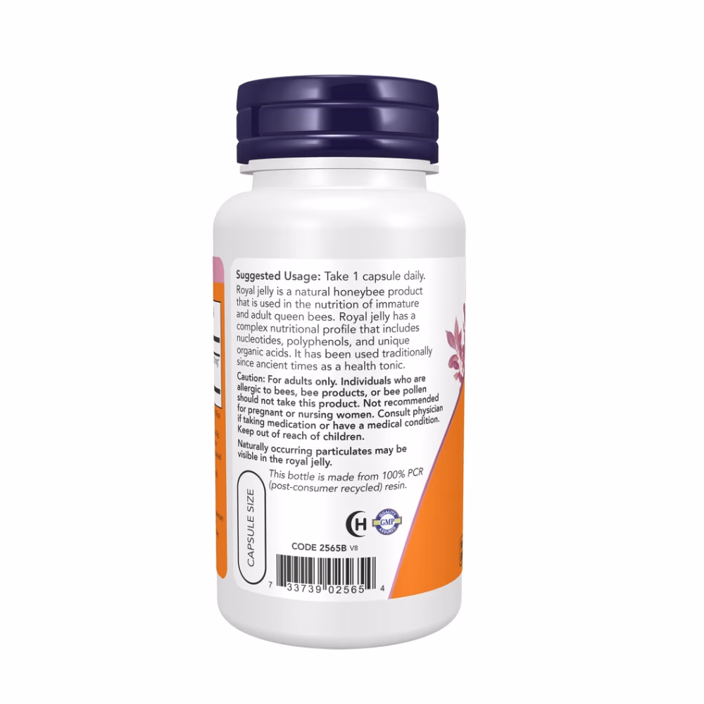 Now Royal Jelly 1500mg 60 Veg Capsules 3