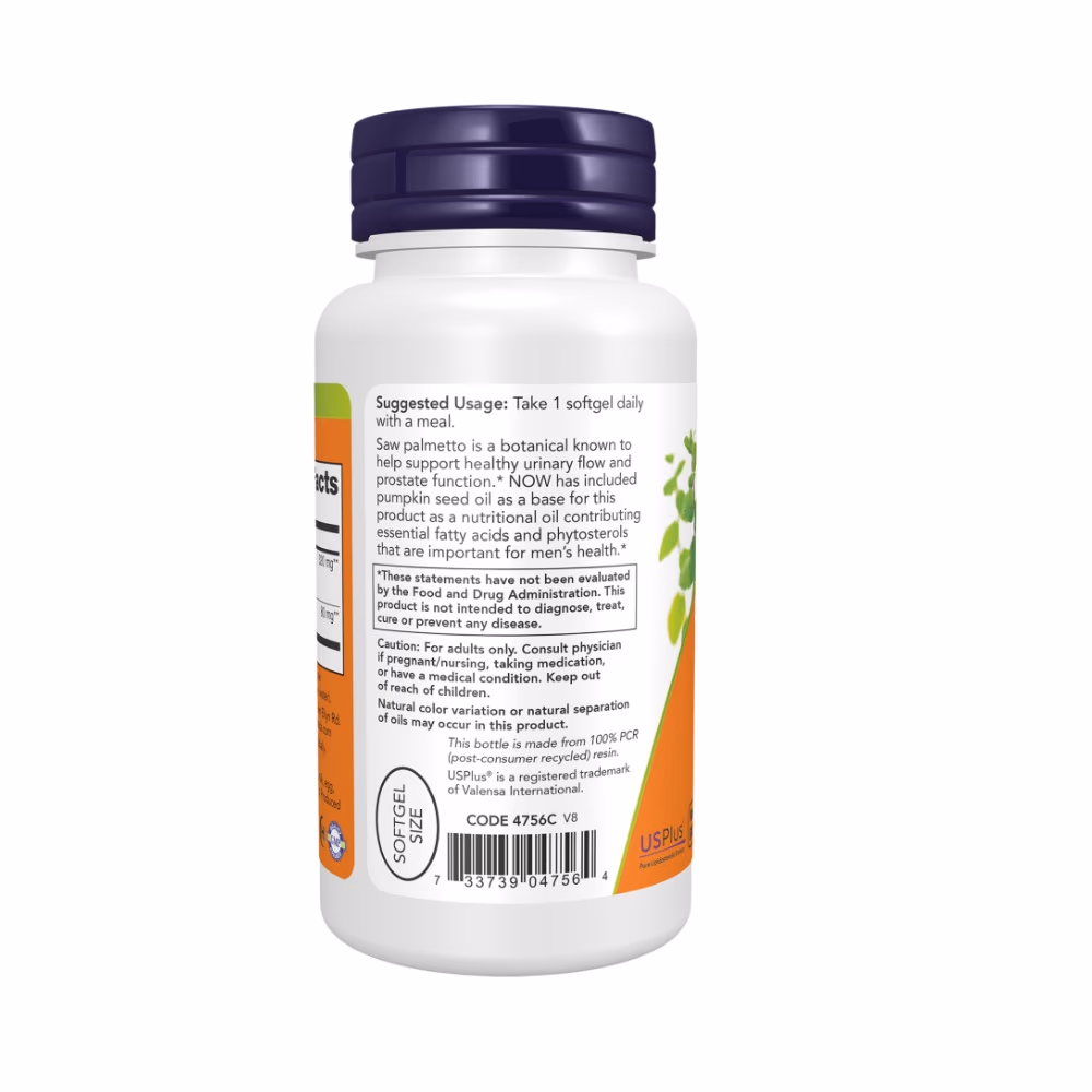 Now Saw Palmetto Extract 320mg 90 Veg Capsules 3
