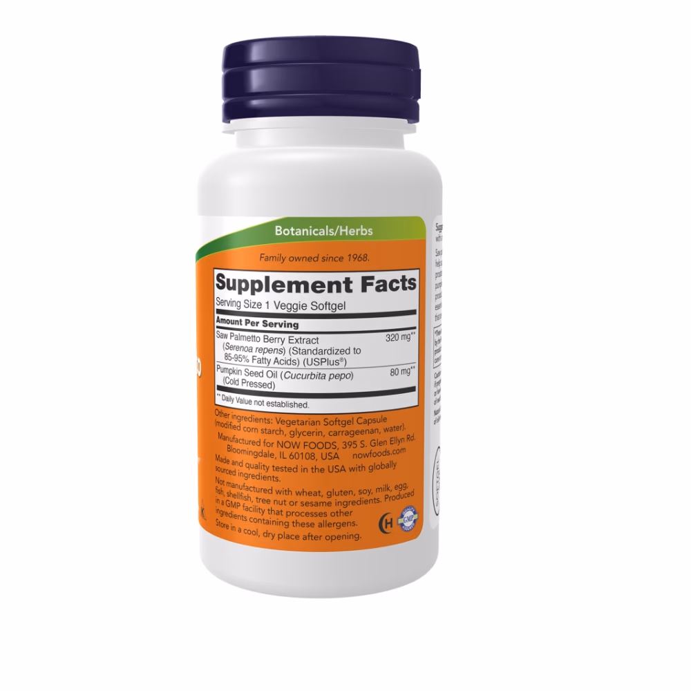 Now Saw Palmetto Extract 320mg 90 Veg Capsules 2