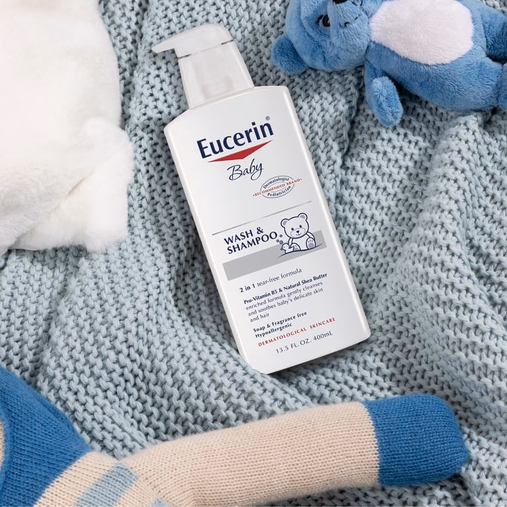 Eucerin Baby Wash & Shampoo – 400ml | Gentle 2-in-1 Cleanser for Baby’s Sensitive Skin & Hair 2