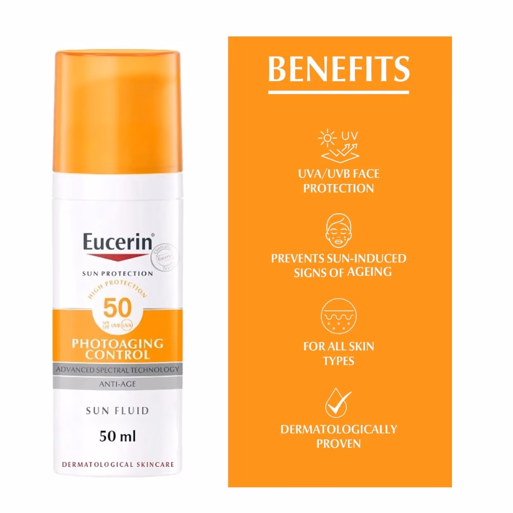 Eucerin Sun Fluid Photoaging Control SPF50 50ml – Anti-Aging Facial Sunscreen 2
